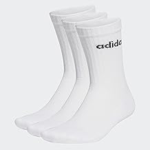 adidas Unisex Adult Linear Crew Cushioned Socks 3 Pairs