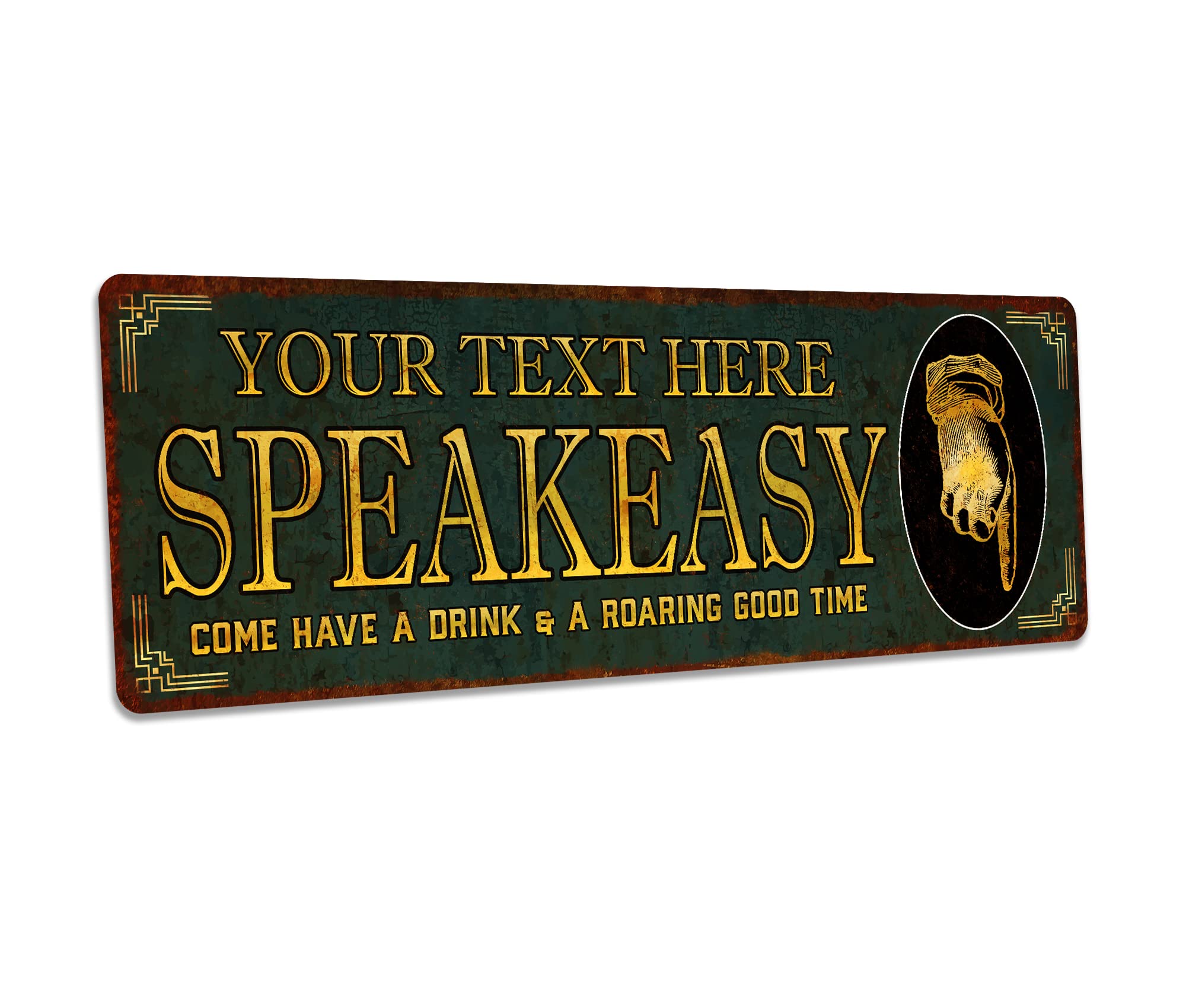 Personalized Speakeasy Home Bar Sign Rustic Distressed Pub Man Cave Wall Décor Your Name Gift 108242002006