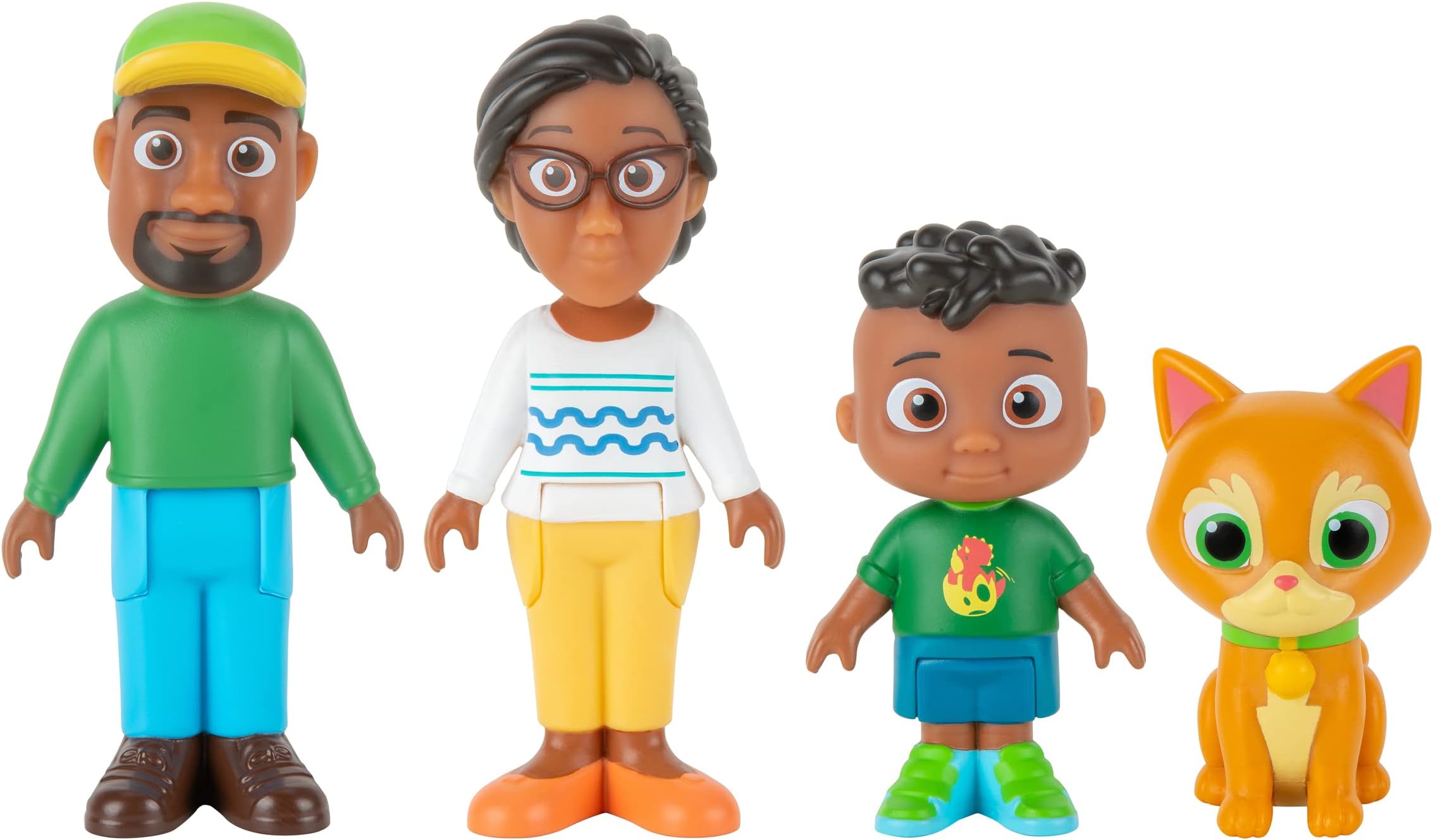 Cody’s Family 4 Figure Set - Family and Friends - Includes Cody, Mom, Dad, and Pickles the Cat - Toys for Kids, Infants and Preschoolers