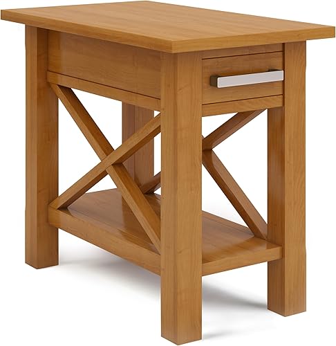 Miniatura 142 de SIMPLIHOME Kitchener Mesa consola – Mesa de sofá de madera maciza de 47 pulgadas de ancho en color blanco, mesa de almacenamiento contemporánea para