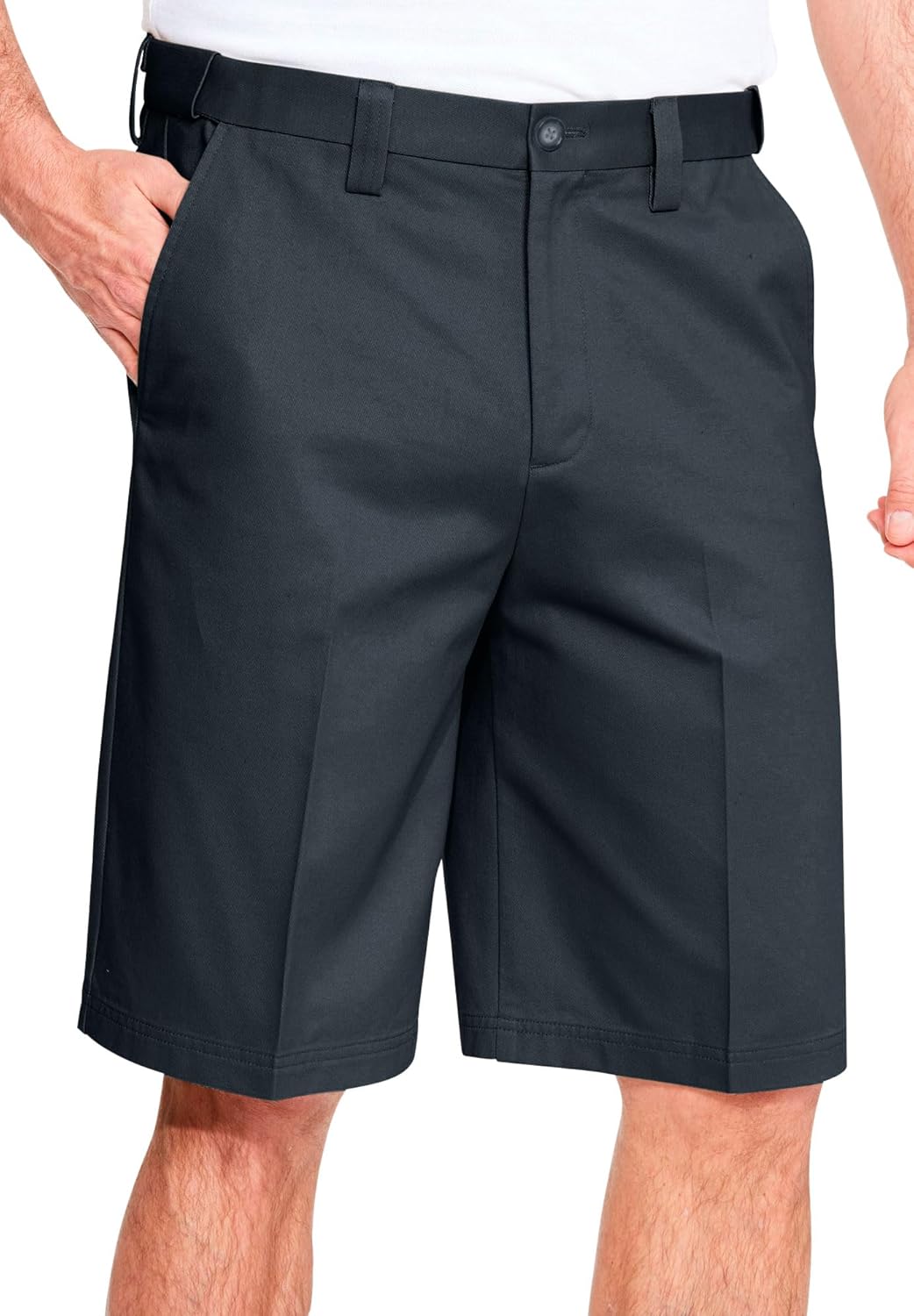 KingSize Men's Big & Tall Tall Wrinkle-Free Expandable Waist Plain Front Shorts