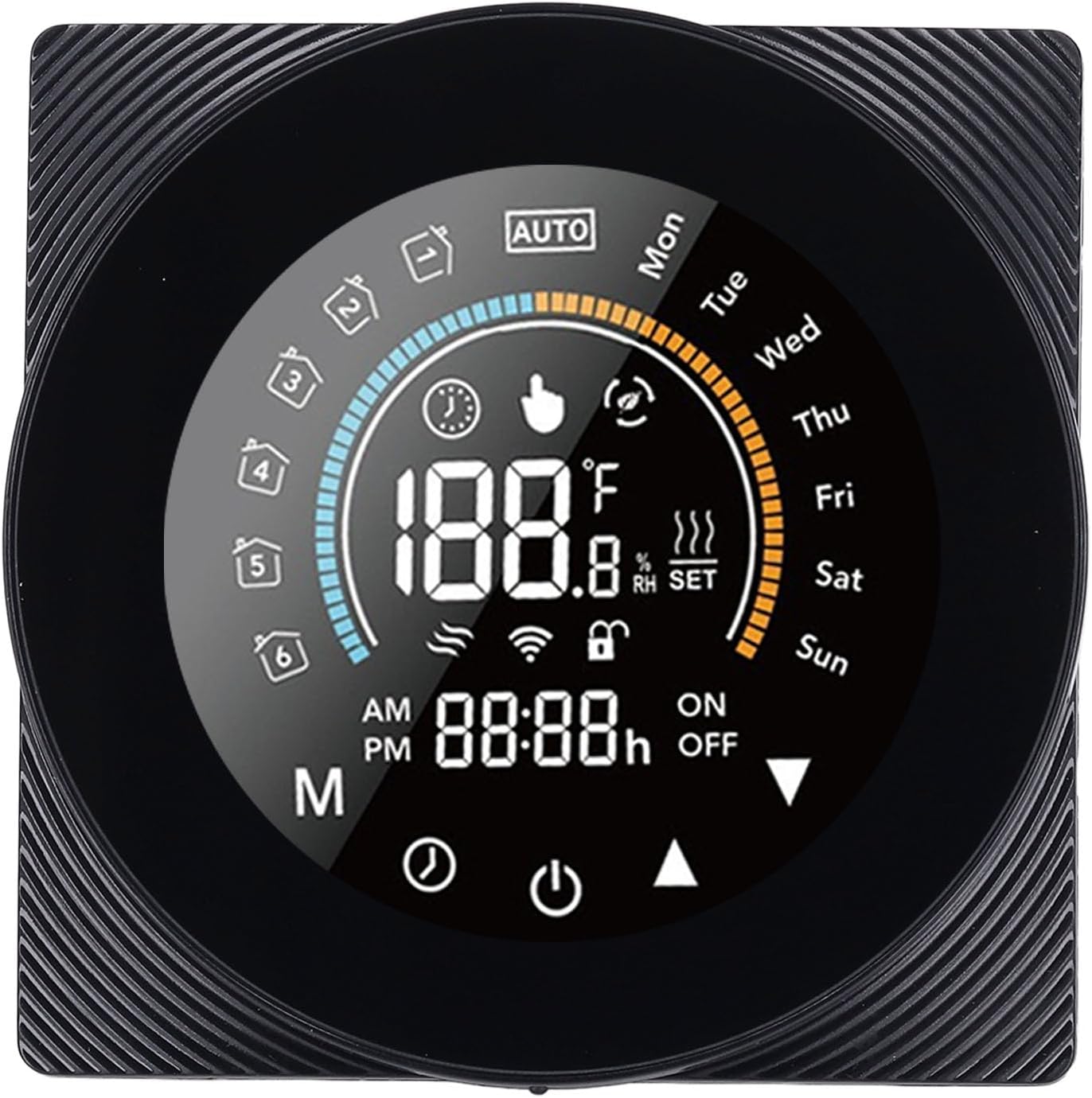 Oumefar Smart WiFi Thermostat, 7-Day 24 Hour Programmable with Voice Control & Touch Screen for Tuya APP Control Oumefar Smart WiFi Thermostat, 7-Day 24 Hour Programmable with Voice Control & Touch Screen for Tuya APP Control