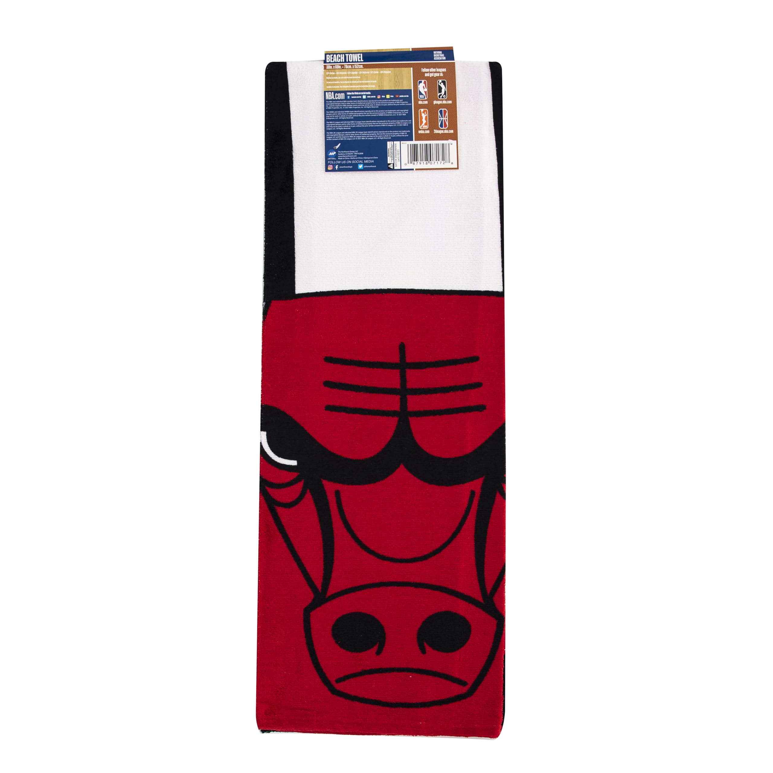 Northwest NBA Chicago Bulls Strandtuch, Unisex, für Erwachsene, 76,2 x 152,4 cm, Zone Read