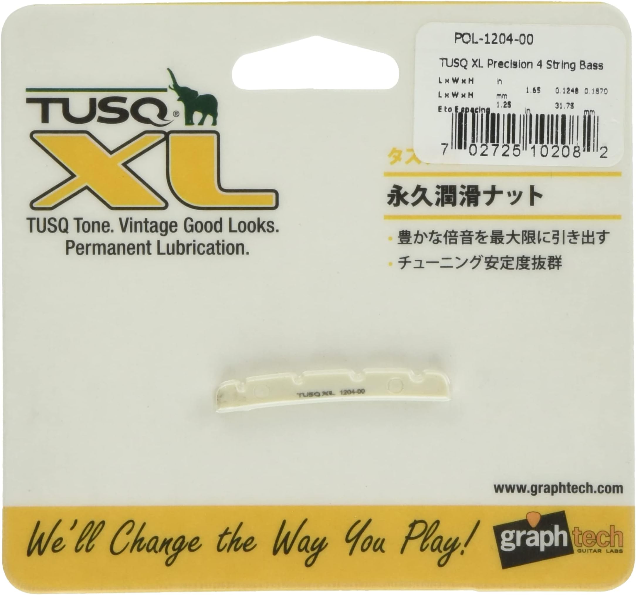 Graphtech Tusq Xl Nut - Fender Precision 4 String Nut PQL-1204-00