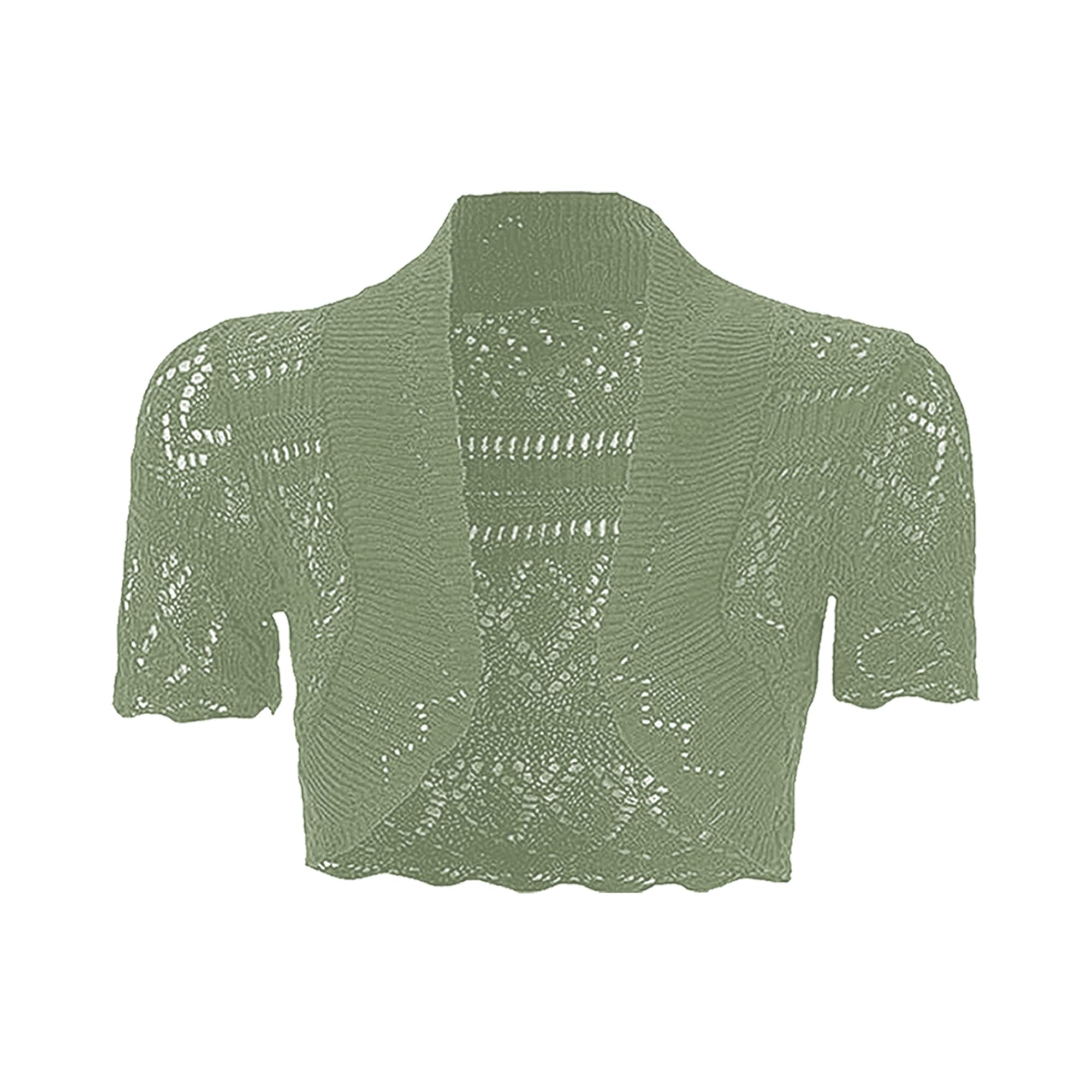 Gal Moda | Little Girl Short Sleeve Cardigan Shrugs in Knitted Pointelle | Cardigan Sweater Elegant Shrugs for Kids