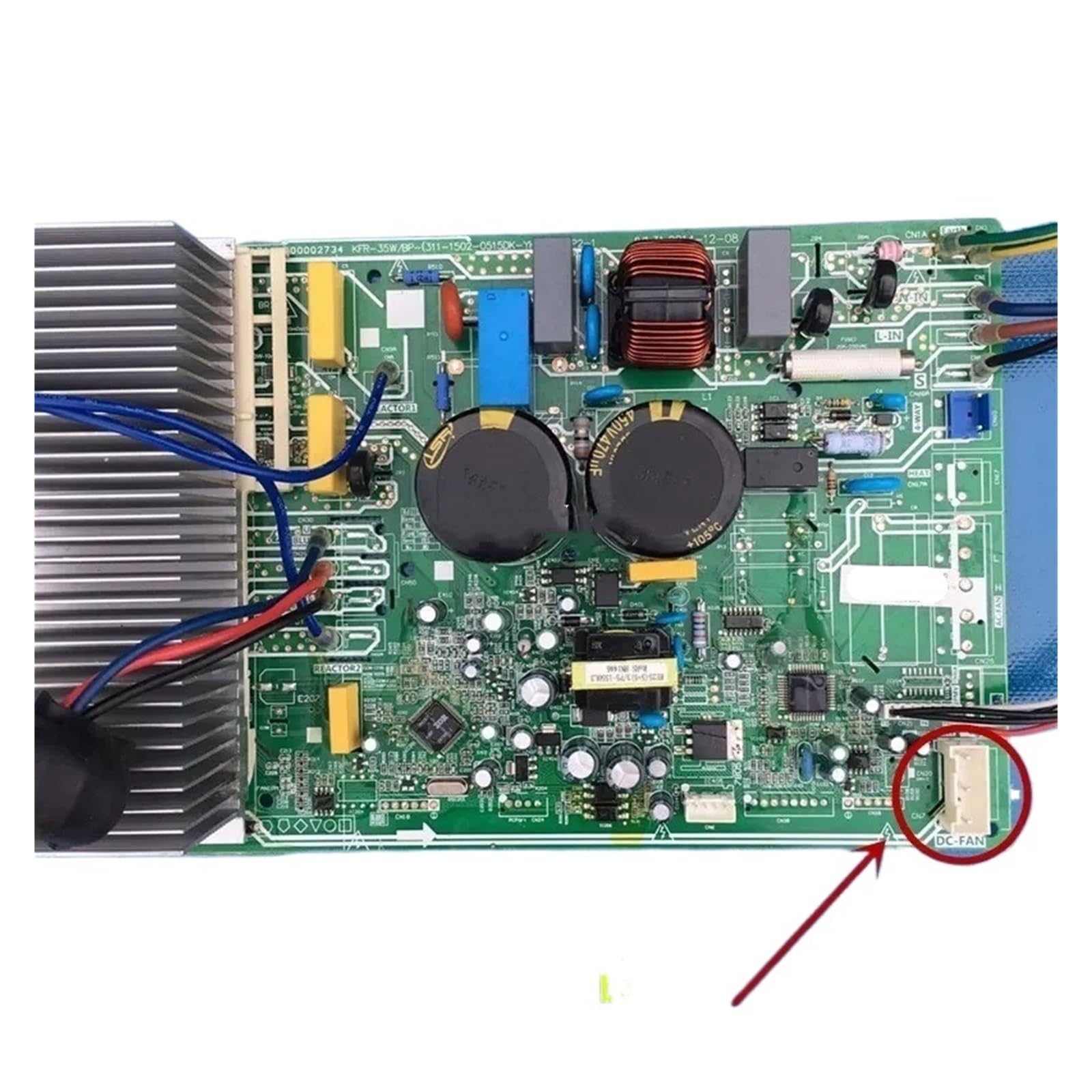 Compatible For Midea， Variable Frequency Air Conditioner KFR-35W/BP - (311-1502-0515DK-YH) D.13. WP2-1 External Machine Motherboard(12 blades)