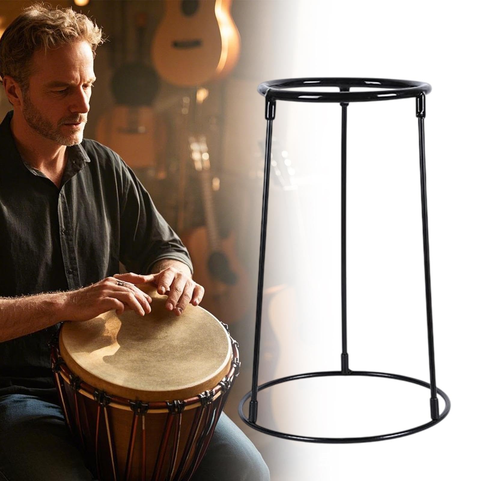 na bęben, na bęben Podpórka do instrumentu perkusyjnego Stabilny uchwyt | na perkusję afrykańską Stojące instrumenty perkusyjne Materiały do ​​instrumentów muzycznych do ćwiczeń w domowym s