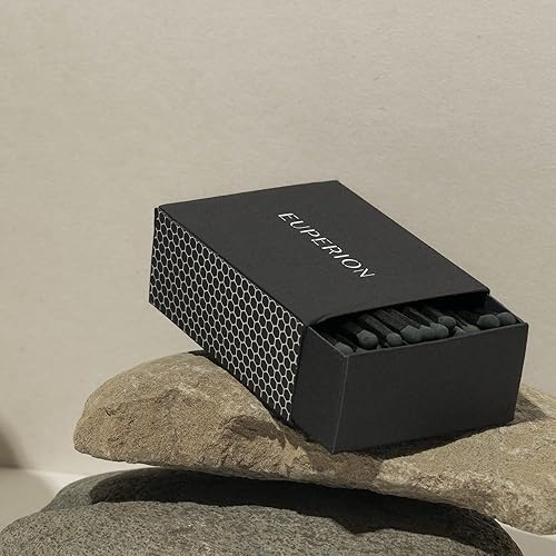 Miniatura 3 de Euperion  Fósforos decorativos negros para detalles contemporáneos del hogar  Fácil iluminación de 2.25 pulgadas - Cerillas de madera duraderas
