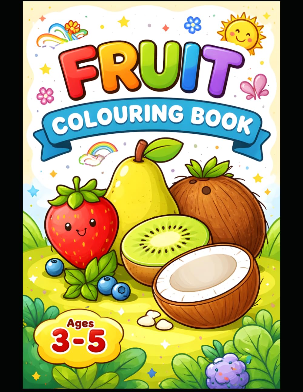 Fruit Coloring Book For Kids Ages 3 - 5: Fun & Easy Fruit Coloring Pages for Little Artists Ages 3–5