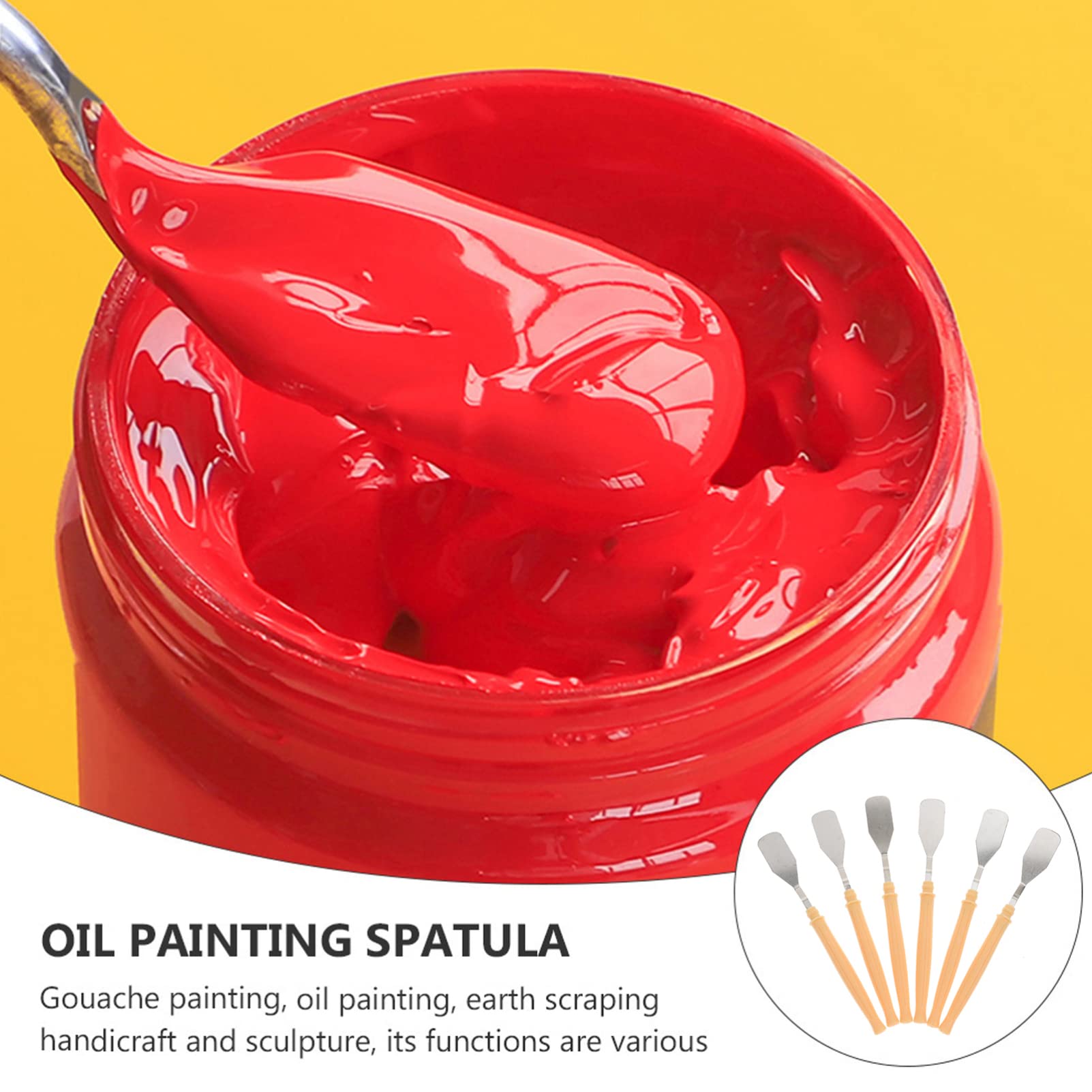 NUOBESTY 5 Ensembles Couteau À Palette d'art Couteau De Peintre Couteau Peintre Palette en Vrac Décapant De Peinture Grattoir À Peinture Grattoir d'art Acier Inoxydable 10 Pièces * 5