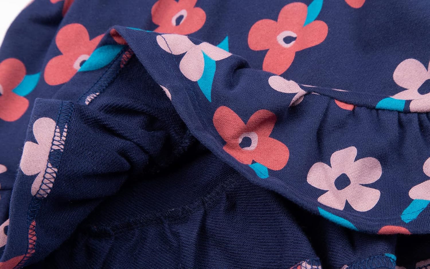 Mud Kingdom Little Girls Love Heart Smocked Sweatshirt Dress Long Sleeve Colorful - Image 8