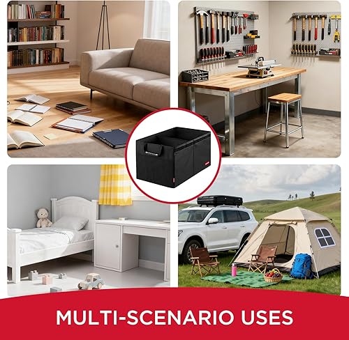 Miniatura 8 de Rubbermaid Organizador de coche, organizador plegable para maletero, organizador de almacenamiento de coche con múltiples compartimentos para