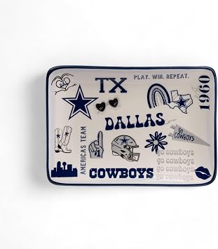 The Memory Company Officially Licensed NFL - Dallas Cowboys Team Spirit Trinket Tray