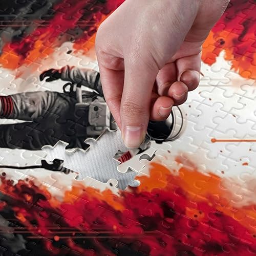 Miniatura 4 de Astronaut Flame Jigsaw Puzzles 500 Pieces for Adults,Learning Educational Puzzles,Difficult and Challenge Families Toys with Mesh Storage Bag 2012197