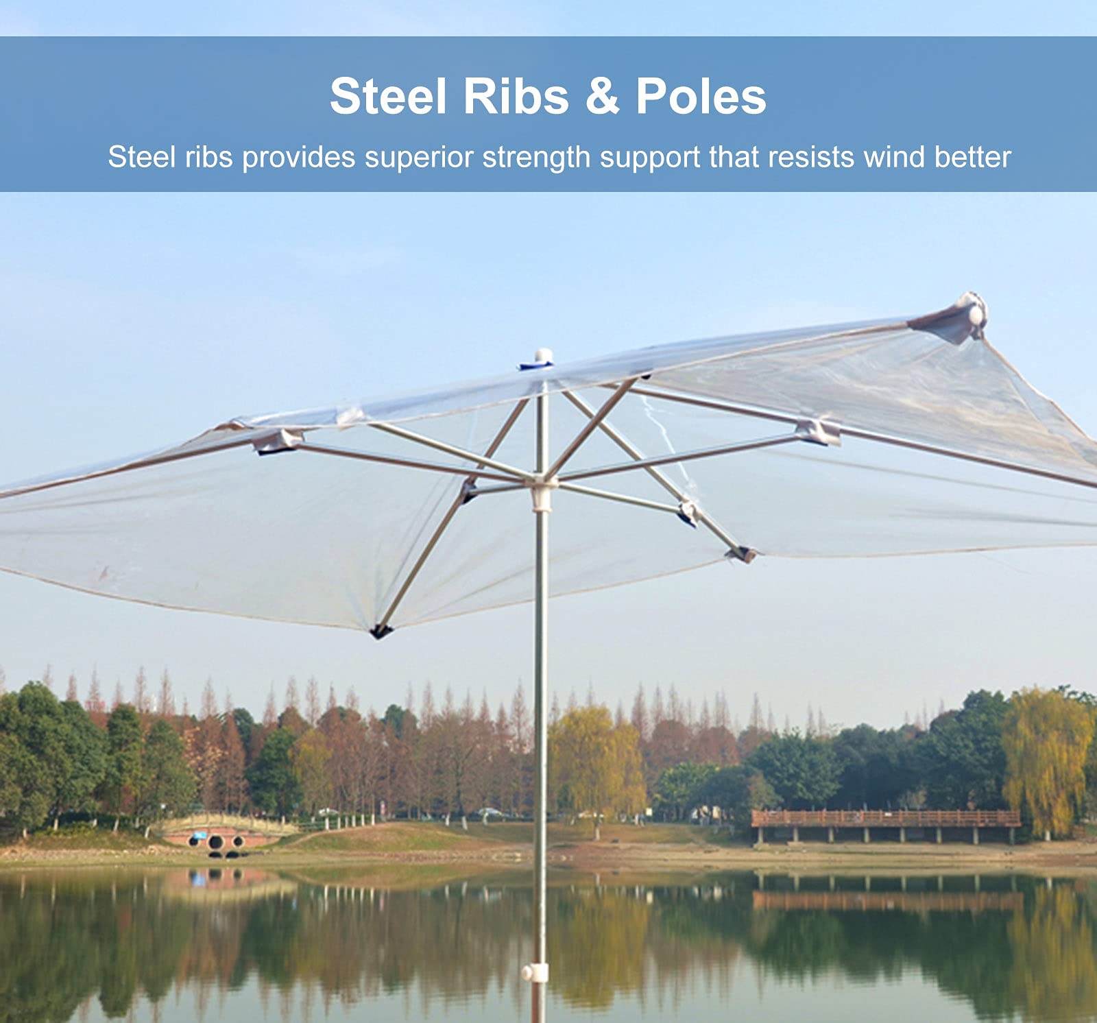 clear pvc patio umbrella Outdoor Square Parasols PVC, 2m /6.5ft UV Waterproof for Garden, Deck, Backyard, Steel Poles and Ribs Patio, Lawn & Garden Used St. Croix Legend 753207 11 1/4 inch (28.5 Handbag Size:Medium