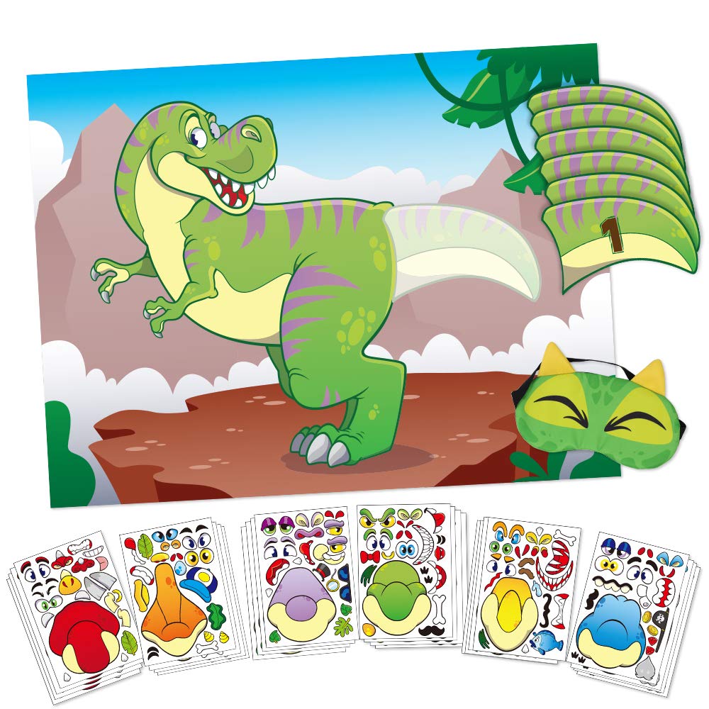 Buy JOYIN TRex Pin The Tail on The Dinosaur Party Game with a 28