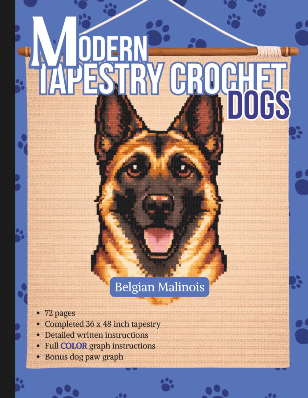 Modern Tapestry Crochet Dogs: Belgian Malinois