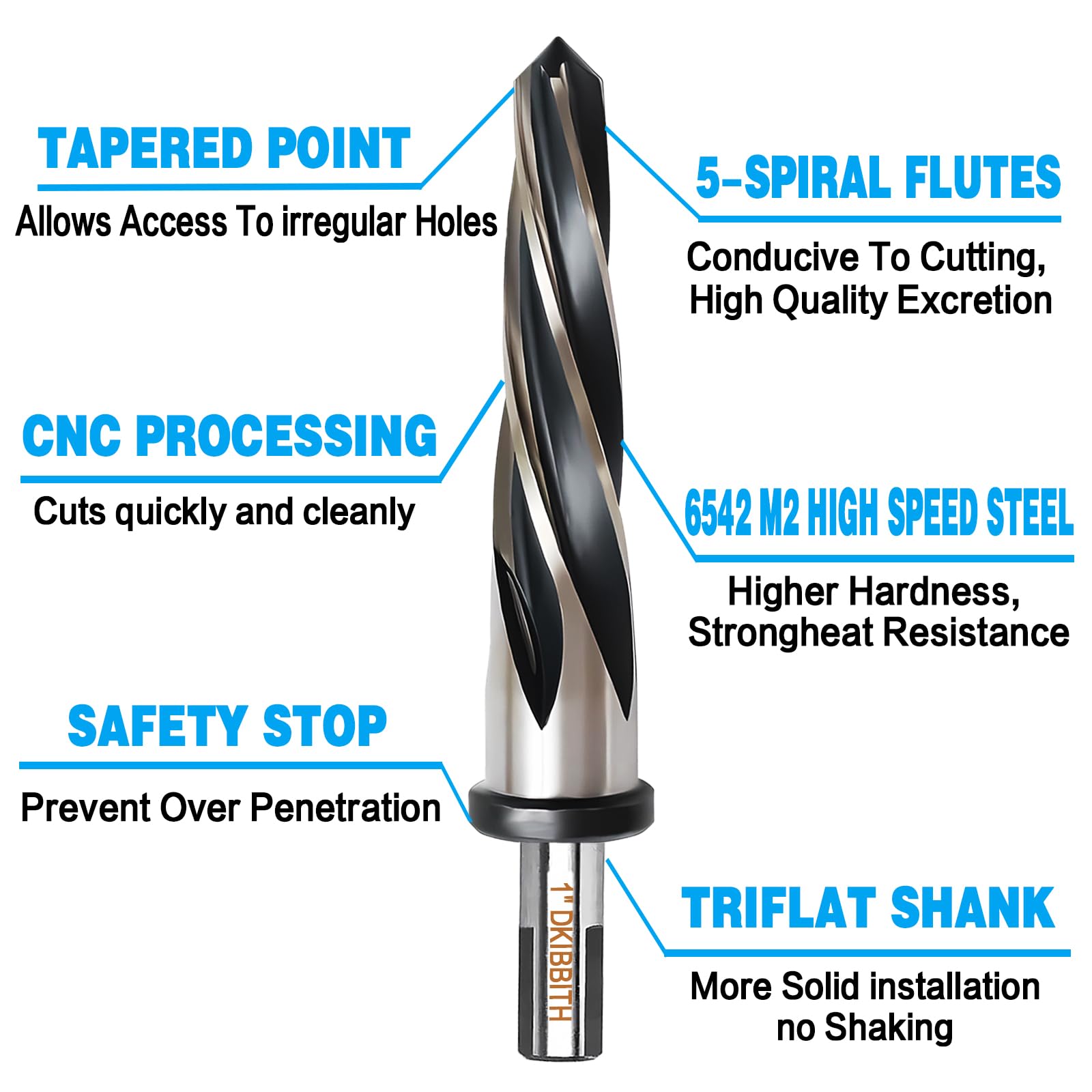 1" Bridge Reamer Drill Bit - Metal, Wood, Plastic -3