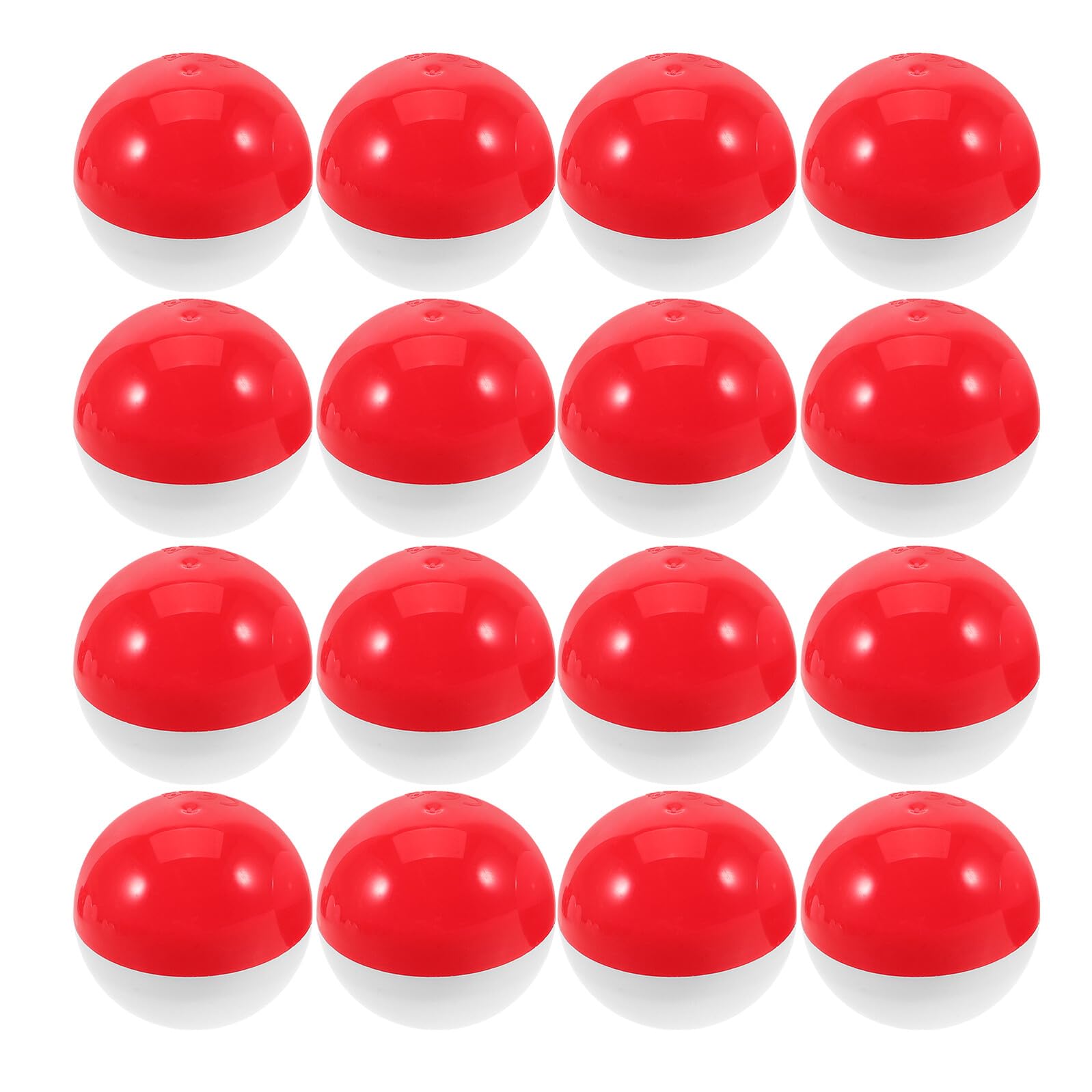 Toyvian 25pcs Red and White 75mm Plastic Fillable Balls for Gumball Machines, Empty Prize Spheres for Party Favors, Craft Supplies, and Vending Machine Refills
