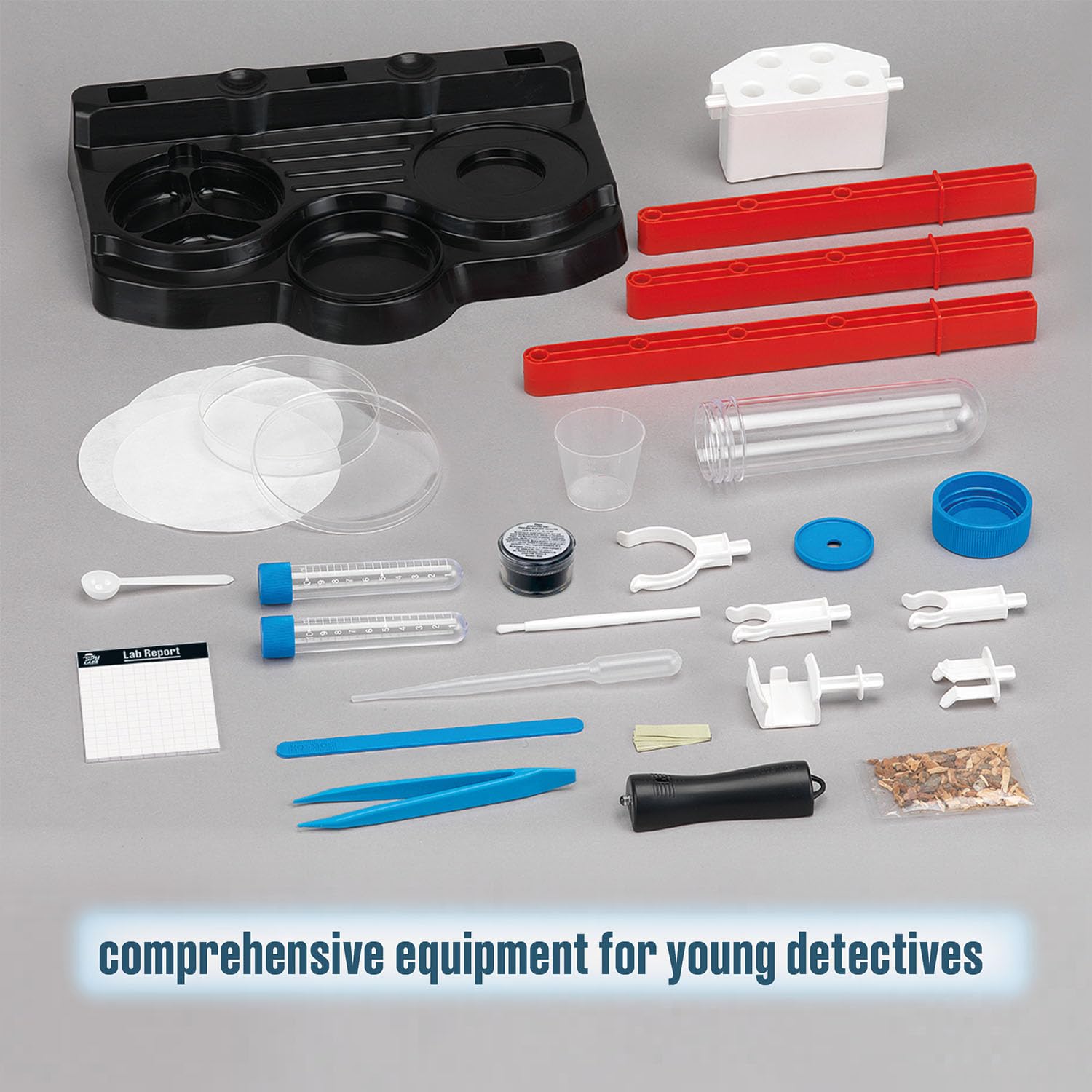 KOSMOS 617240 Spy Labs Incorporated Forensic Incorporated Investigation Kit de Laboratoire de détection, Analyse des preuves et des étuis de Solution, Jouets de détection pour Enfants, Instructions