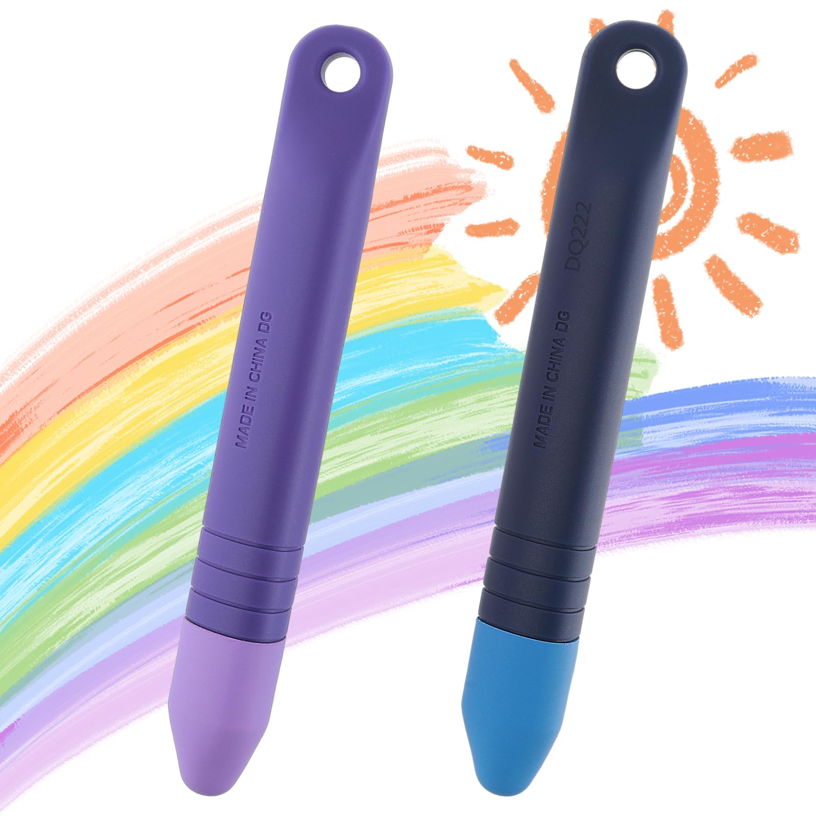 Giantree 2 Pcs Kid-Friendly Stylus Pens for Touch Screens, Stylus Pens for Kids Tablet Stylus Pen Anti-slip Easy Grip Universal Touch Screen Capacitive Stylus Durable Safe Silicone Stylus