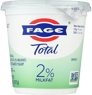 Fage Total 2% Plain Greek Strained Yogurt 35.3oz - Low-Fat, High-Protein, Non-GMO All-Natural Yogurt