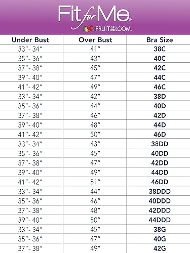Miniatura 7 de Fit For Me de Fruit of the Loom - Brasier para mujer de talla grande de algodón sin forro con aros - Tirantes sin pellizcos - Suavidad