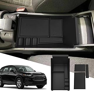 SXCY 2023 HRV HR-V Center Console Organizer Tray FIT for 2023 Honad HRV Accessories LX Sport EX-L Armrest Console 2023 HRV Insert Box ABS Storage 2023 Honad HRV Accessories Anti-Dust Black Mats