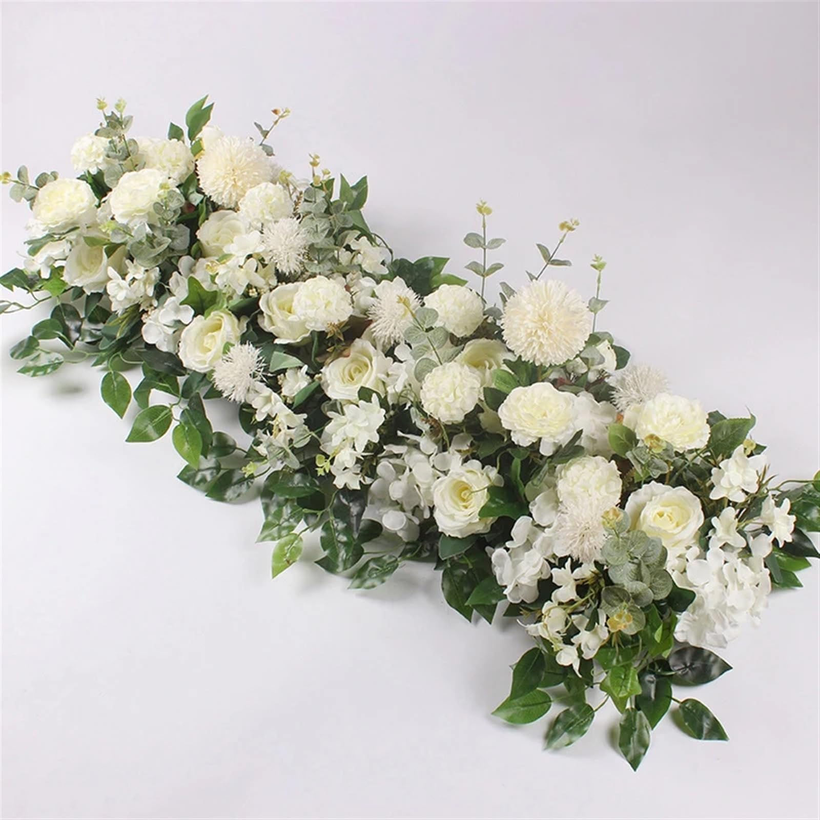 Kit Fiori Artificiali Per Arco Matrimonio 50/100 cm Fiori Artificiali Parete Decorazione di Cerimonia Nuziale Fiore Rosa Peonie Artificiale Fila Decor Arco Nozze Sfondo Muro(B,50CM)