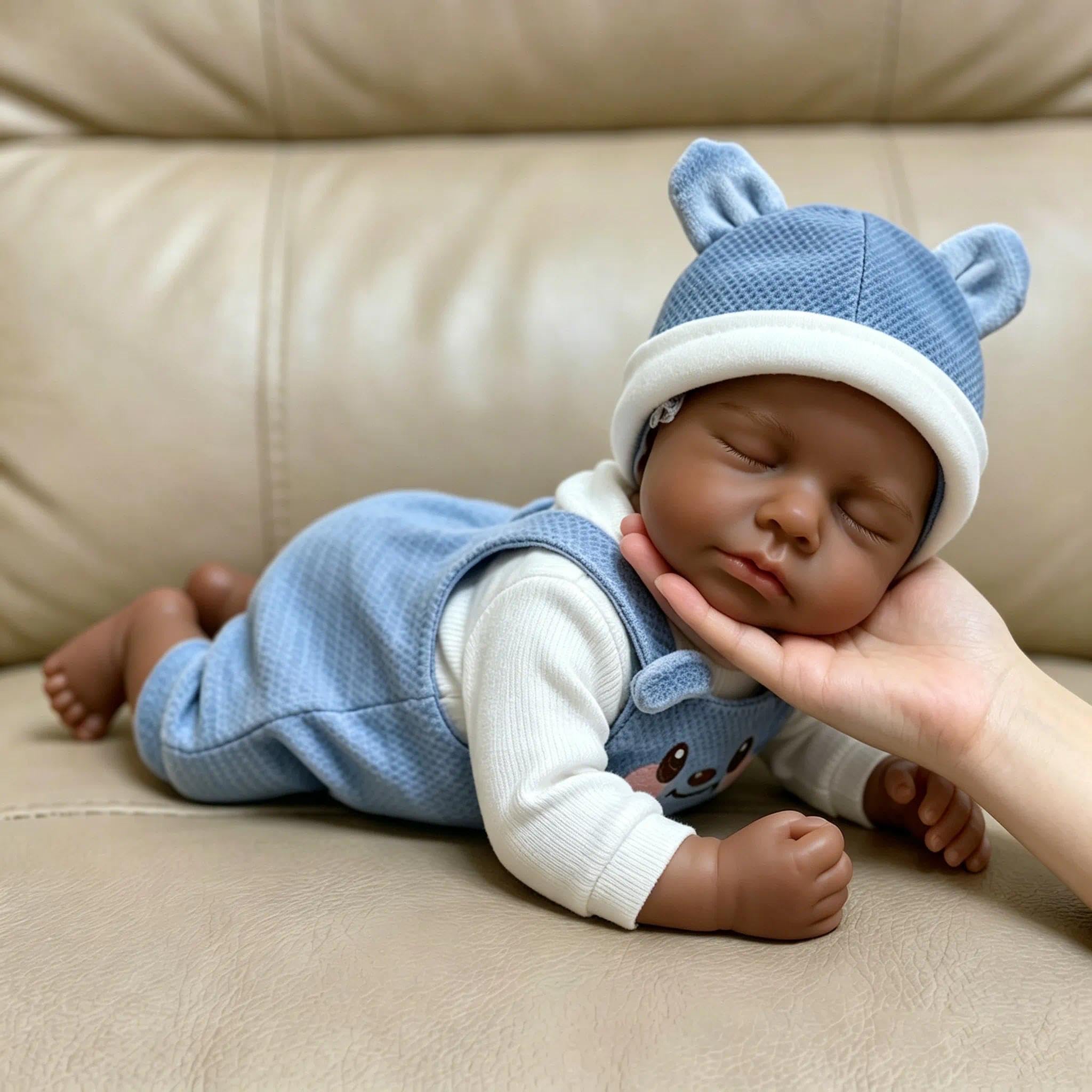 Anano Reborn Puppen Lebensecht Silikon Puppen Baby, Reborn Baby Vollsilikon Lebensecht Babys