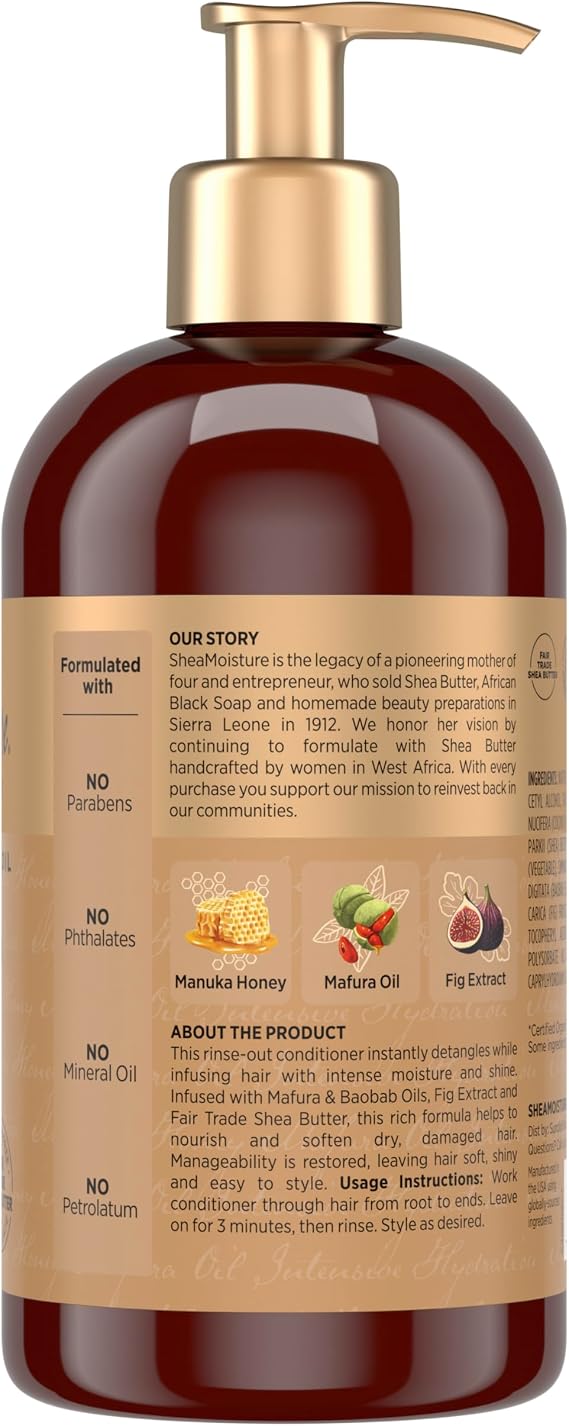 SheaMoisture Community Commerce Manuka Honey & Mafura Oil Intensive Hydration Conditioner - 380ml