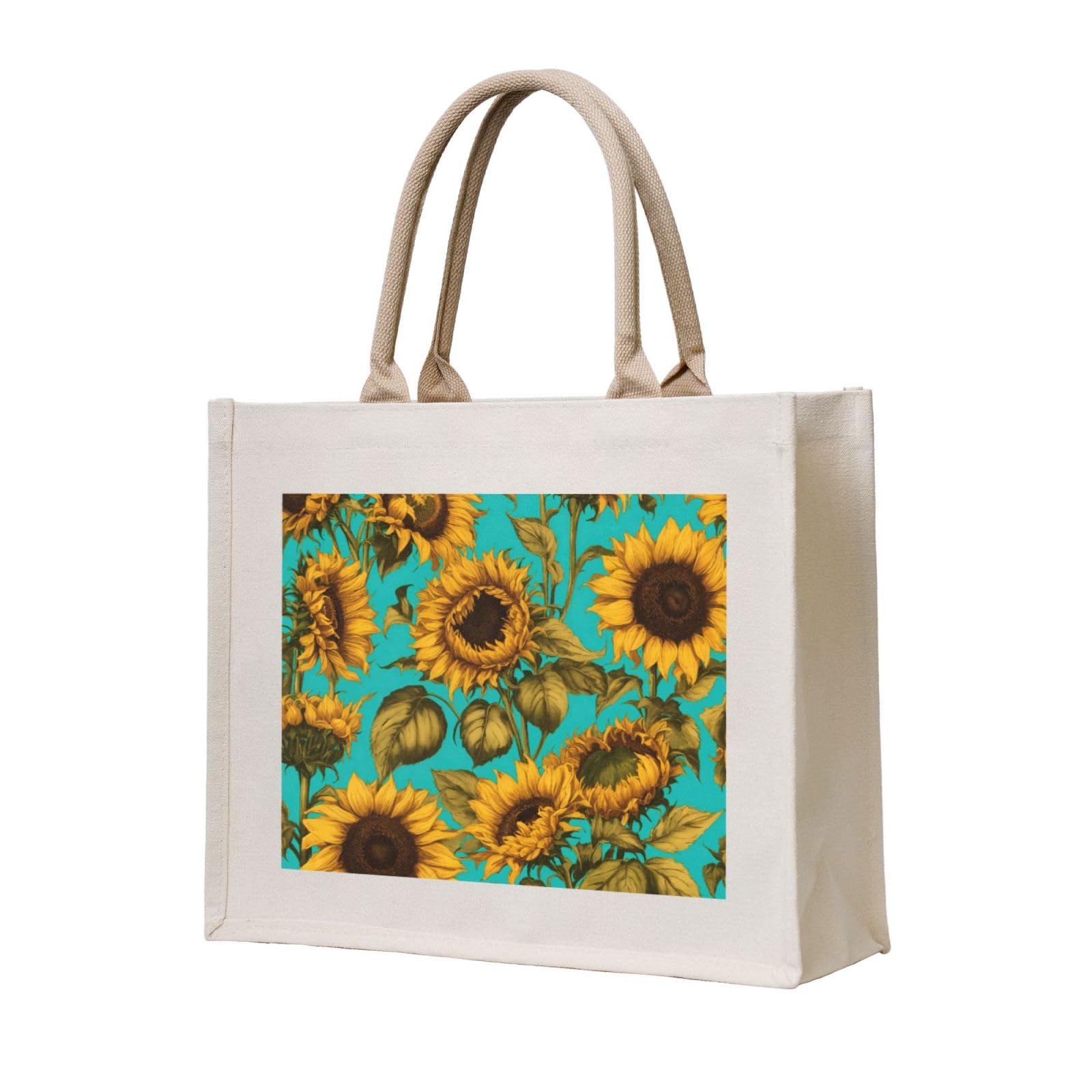 Sac de courses imprimé tournesol pour vos sorties au marché - 8
