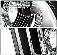 Vista 5 de Juego de faros delanteros para Ford Mustang 2005-2009 para el lado del pasajero y del conductor (carcasa cromada con reflector transparente)