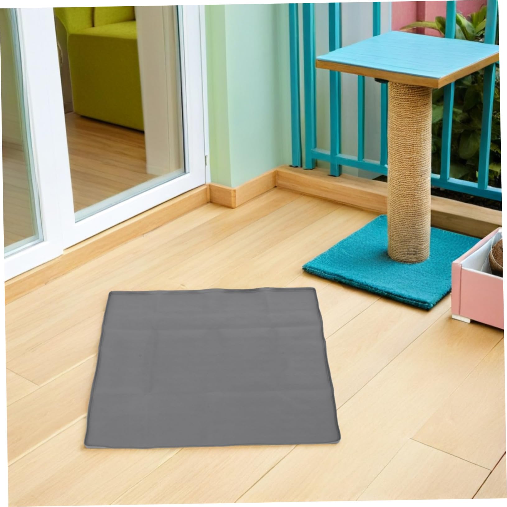 Kisangel Support pour Tapis de Propreté Chien Antidéversement en Silicone Réutilisable 60 X 50 Cm Plateau avec Rebord Haut pour Apprentissage Propreté Chiots Intérieur