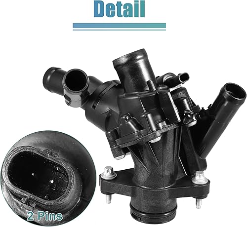 Miniatura 6 de X AUTOHAUX 2702000315 Conjunto de carcasa de termostato de refrigerante de motor para Mercedes-Benz CLA250 2014-2016