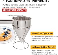 Vista 5 de ALDKitchen Dispensador de masa Acero inoxidable Vertedor de masa (embudo)