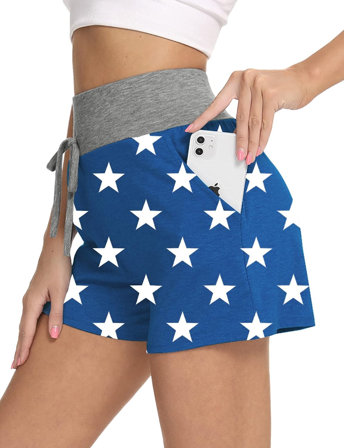 LOMON Women's Casual Athletic Shorts Lounge Yoga Pajama Walking Shorts with Pockets Activewear at  Women’s Clothing store