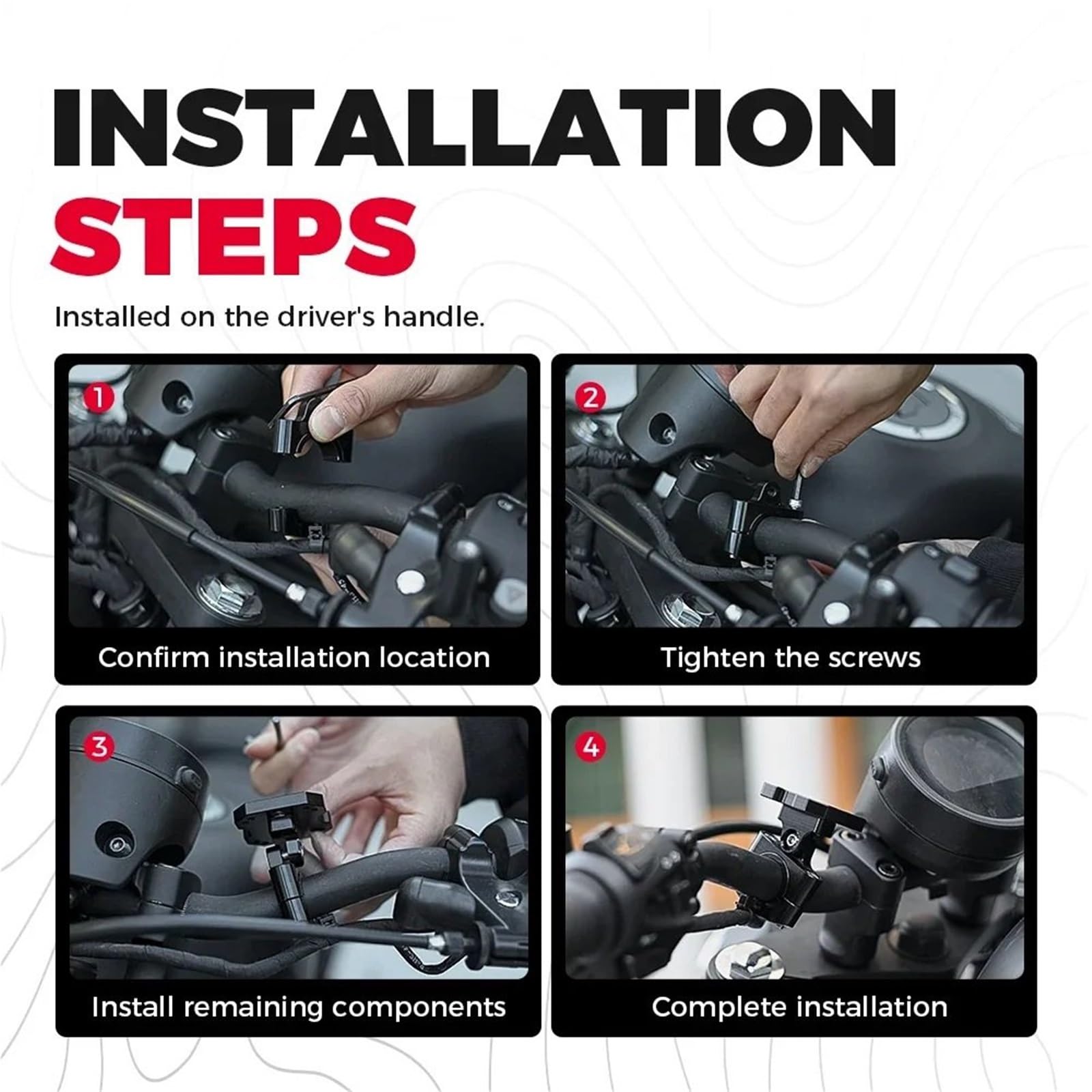 Uchwyt na nawigację motocyklową Uchwyt na nawigację GPS motocyklową Uniwersalny do 22 mm 25 mm 28 mm 32 mm Uchwyt do nawigacji GPS(Riser Type)