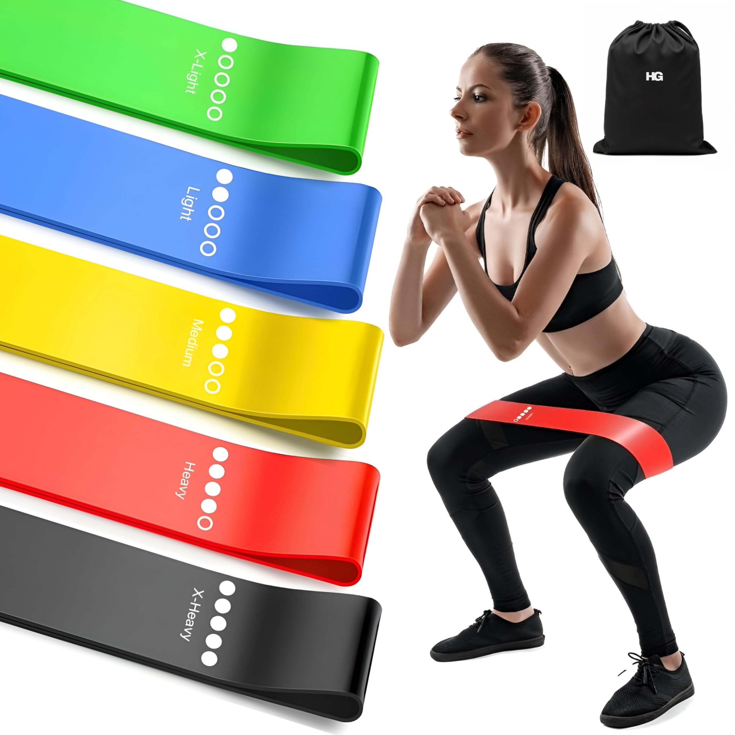 Resistance Bands for Exercise Mini Loop Band for Gym Booty Toning Exercise Resistance Bands Set Elastic Band Stretch Band for Workout Natural Latex Theraband Elastic, Multicolor