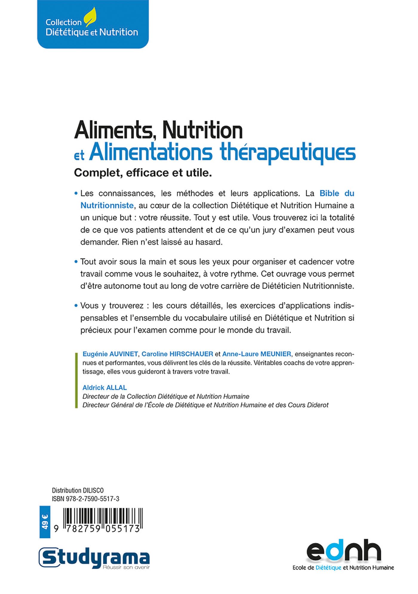 Aliments, Nutrition et Alimentations thérapeutiques: Nouvelles recommandations 2024