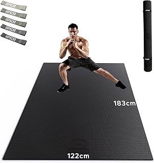 HAPBEAR Yogamatte XXL- Extra Groß Breit Sportmatte Fitnessmatte Rutschfest 213cm x 152cm/183cm x 122cm x 8mm Dicke, Hoher …