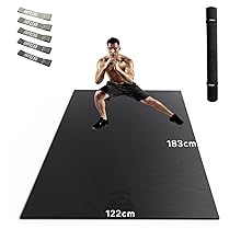 HAPBEAR Yogamatte XXL- Extra Groß Breit Sportmatte Fitnessmatte Rutschfest 213cm x 152cm/183cm x 122cm x 8mm Dicke, Hoher Dichte Ultra Haltbar PVC, Gymnastikmatte Schuhfreundlich