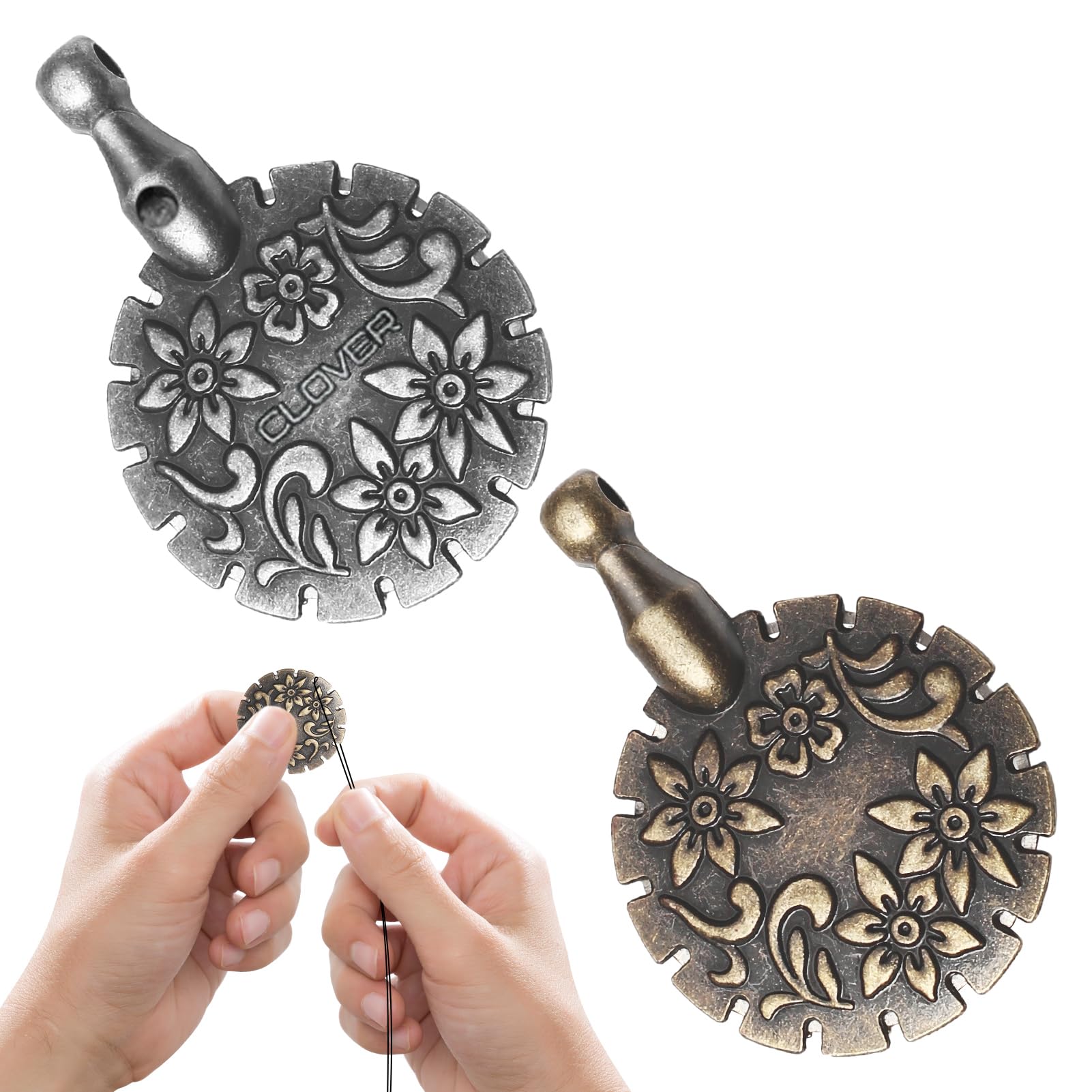 Thread Cutter - Yarn Cutter Tool for Sewing & Craft DIY Supplies - Portable Yarn Cutter Pendants Round,Quilting Thread Cutter 1.2 in, Sturdy, and Durable Round Design (2PCS)