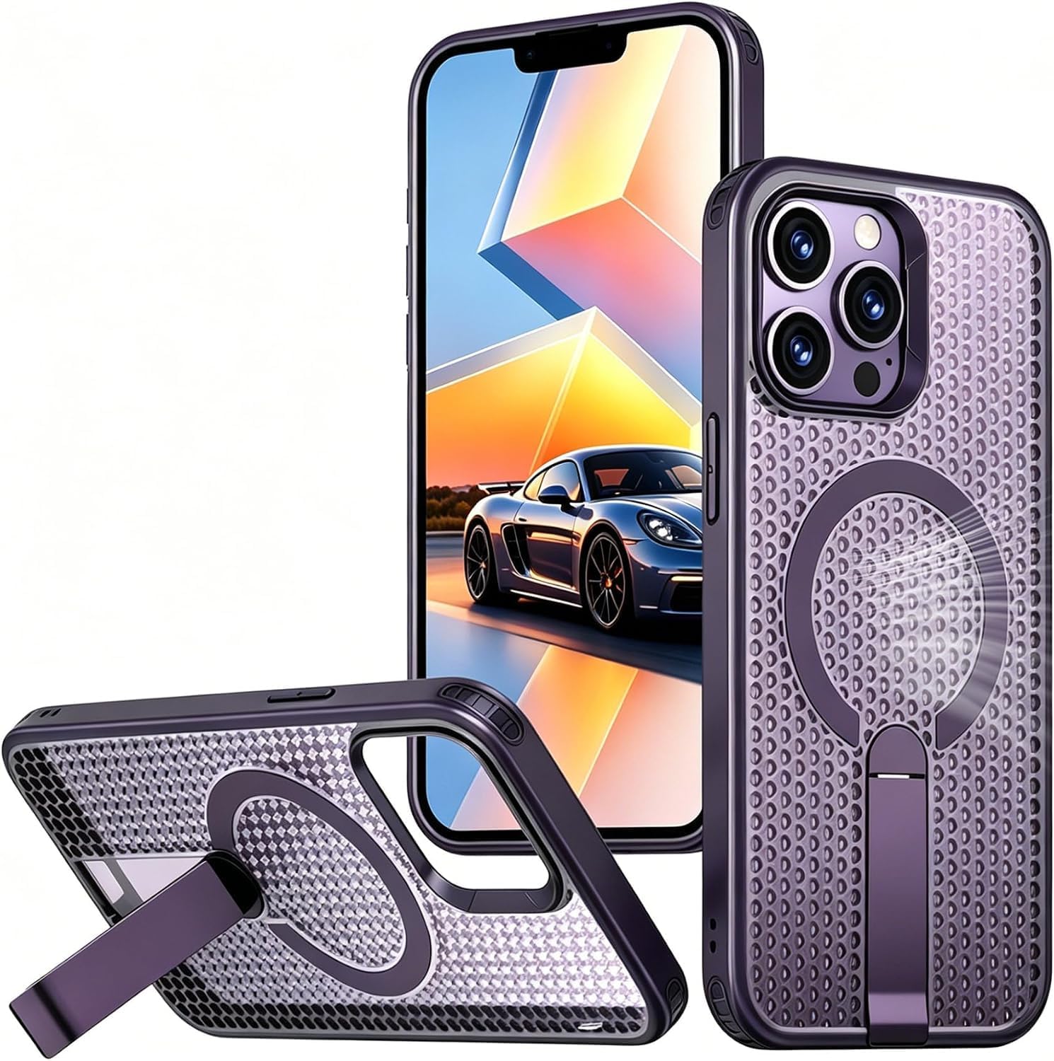 Phone Case for iPhone 12 & 12 Pro, Frosted Purple