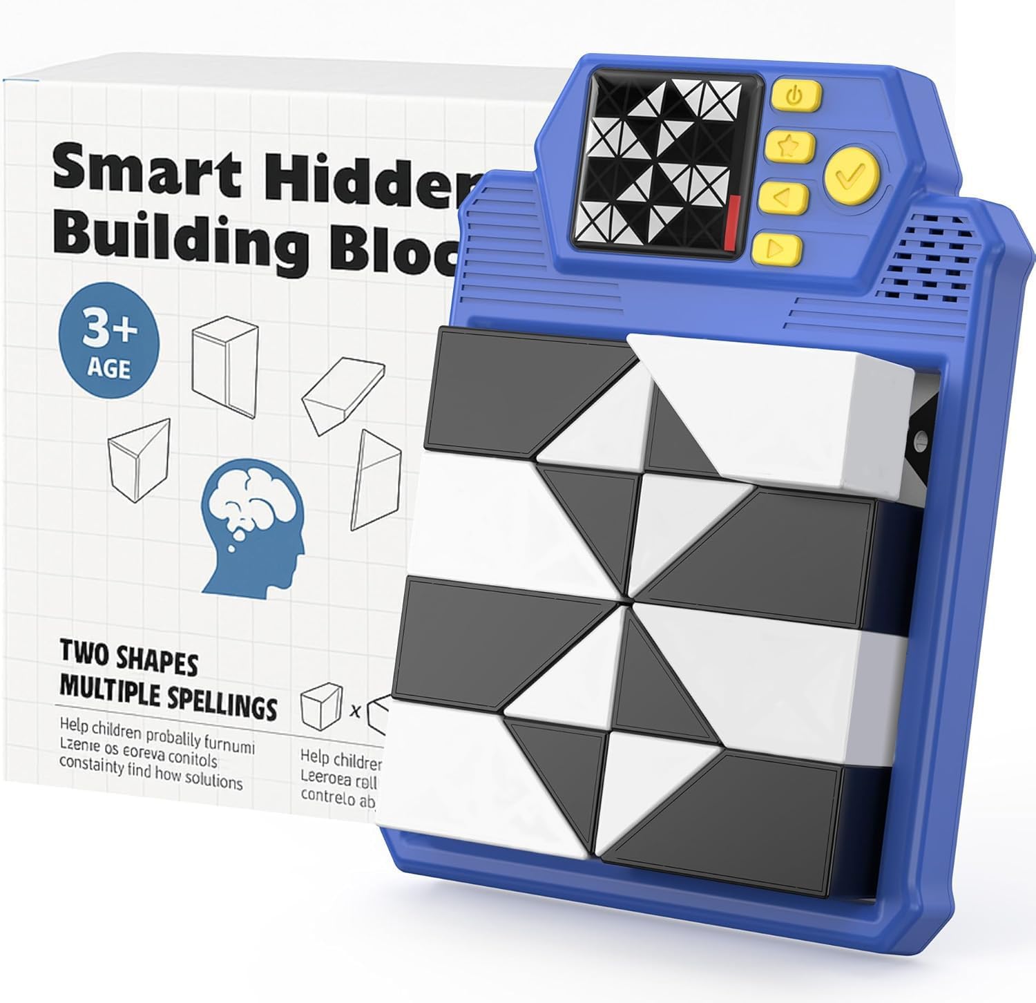 3D Hidden Blocks Puzzle Board Game, 210 Logic Challenge Levels | Color & Shape Brain Teaser Toy for Kids Ages 8–12, Montessori STEM Educational Game, Perfect Birthday for Boys and Girls