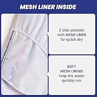 Vista 3 de maamgic Traje de baño para hombre de corte ajustado de 7 pulgadas, de secado rápido, con forro de malla