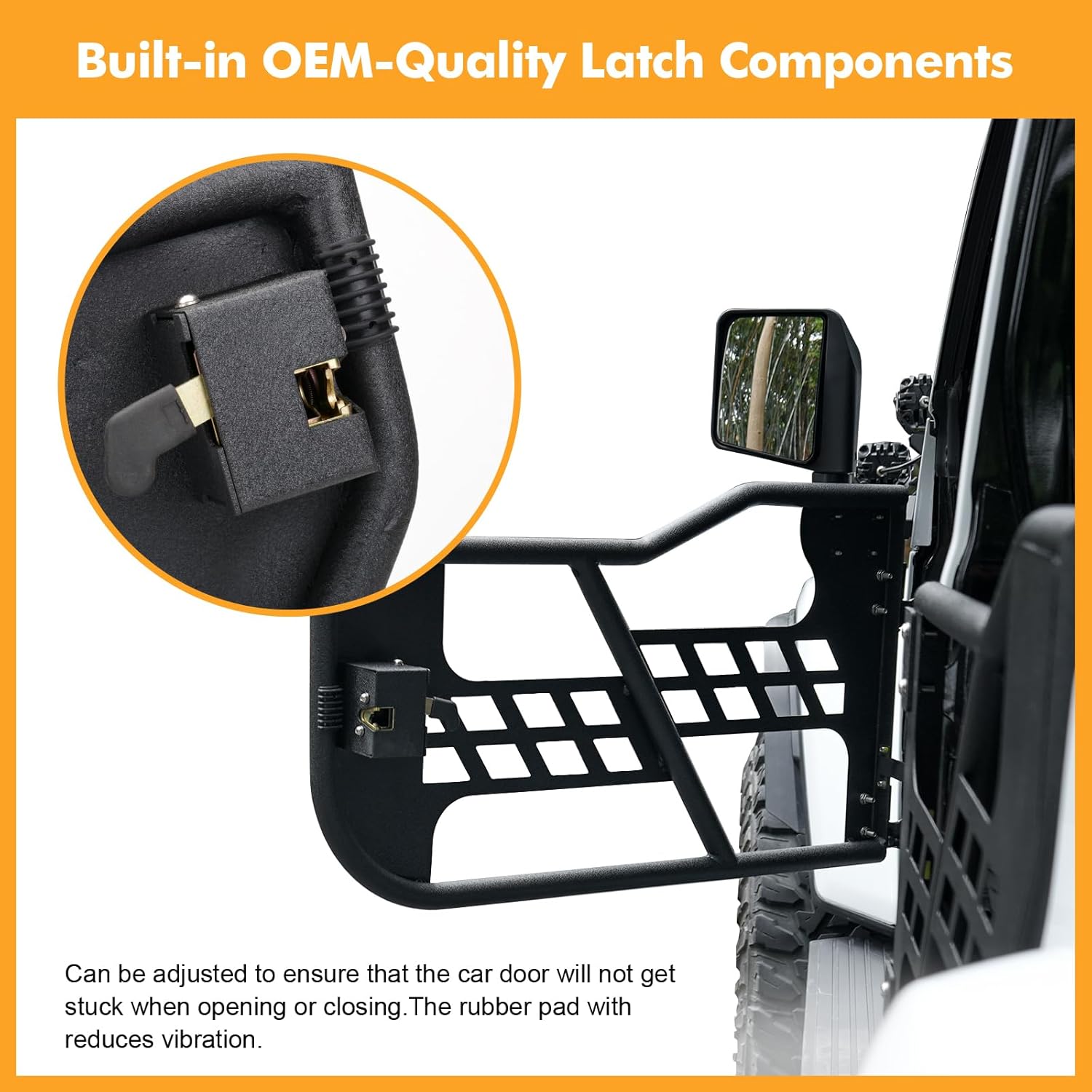 Tube Door Half Doors Tubular Doors with Mirror Compatible with 2018 2019 2020 2021 2022 2023 2024 2025 2026 Jeep Wrangler JL JLU Summer Doors for Gladiator JT 4-Door