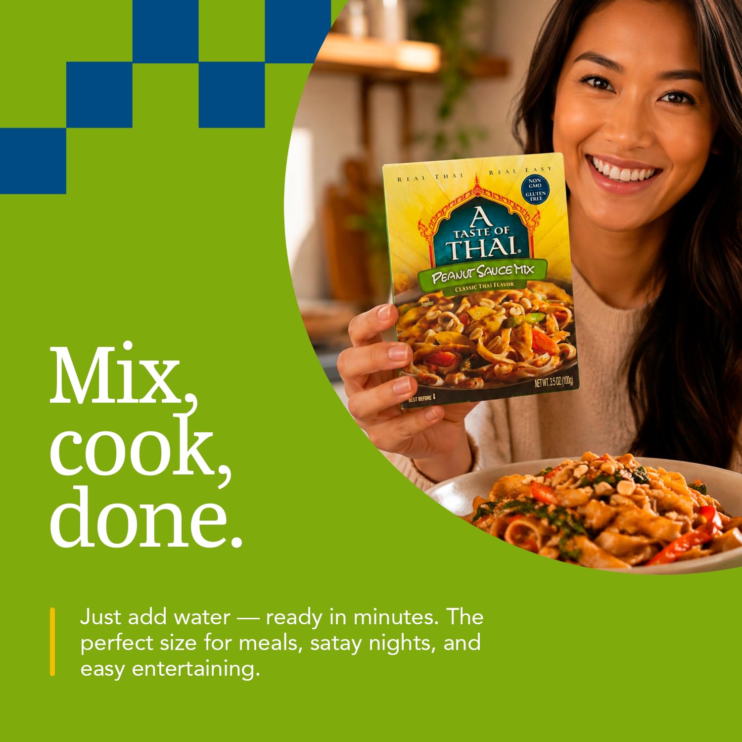 A Taste of Thai Peanut Sauce Mix Packets | Authentic Thai-Style Sauce with Ground Peanuts & Traditional Spices | Ready in Minutes | No Artificial Flavors | Non-GMO, Gluten-Free – 3.5 oz thumbnail 5