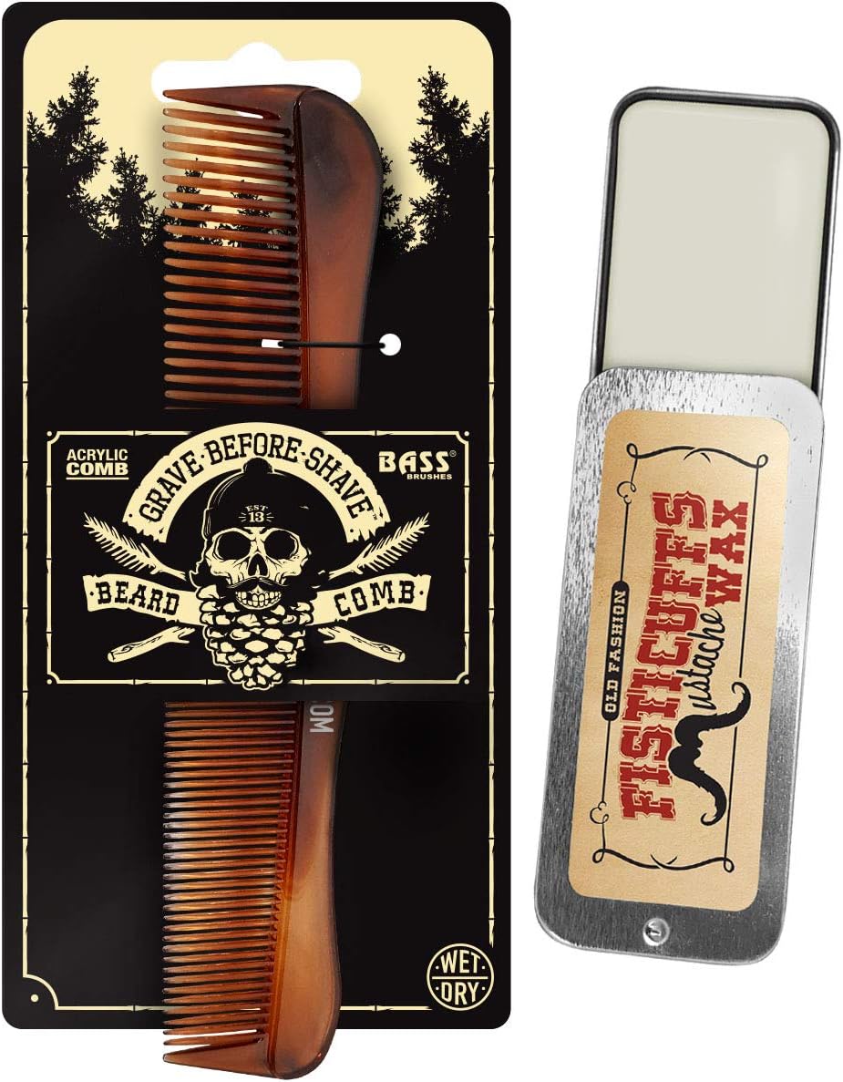 Fisticuffs Mustache Wax / Switchblade Comb Set by Fisticuffs Mustache Wax