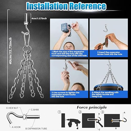 Miniatura 3 de Saco de boxeo para niños, bolsa de boxeo colgante de 2.7 pies con guantes de boxeo, juego de boxeo para niños, bolsa de kickboxing para jóvenes,